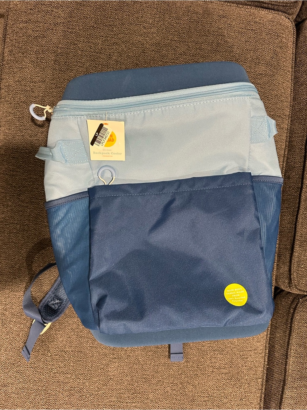 Light Blue and Navy Backpack Cooler
